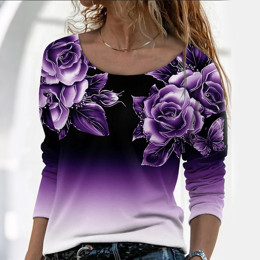 【S-4XL】🌺 Модерна риза с дълги ръкави и флорален принт